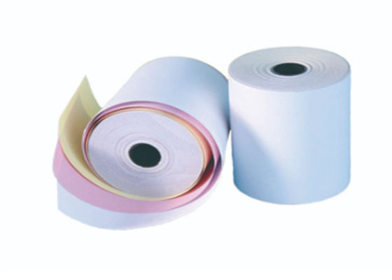 صورة واضحة أبيض أصفر 76x70mm ورق Ncr الخالي من الكربون